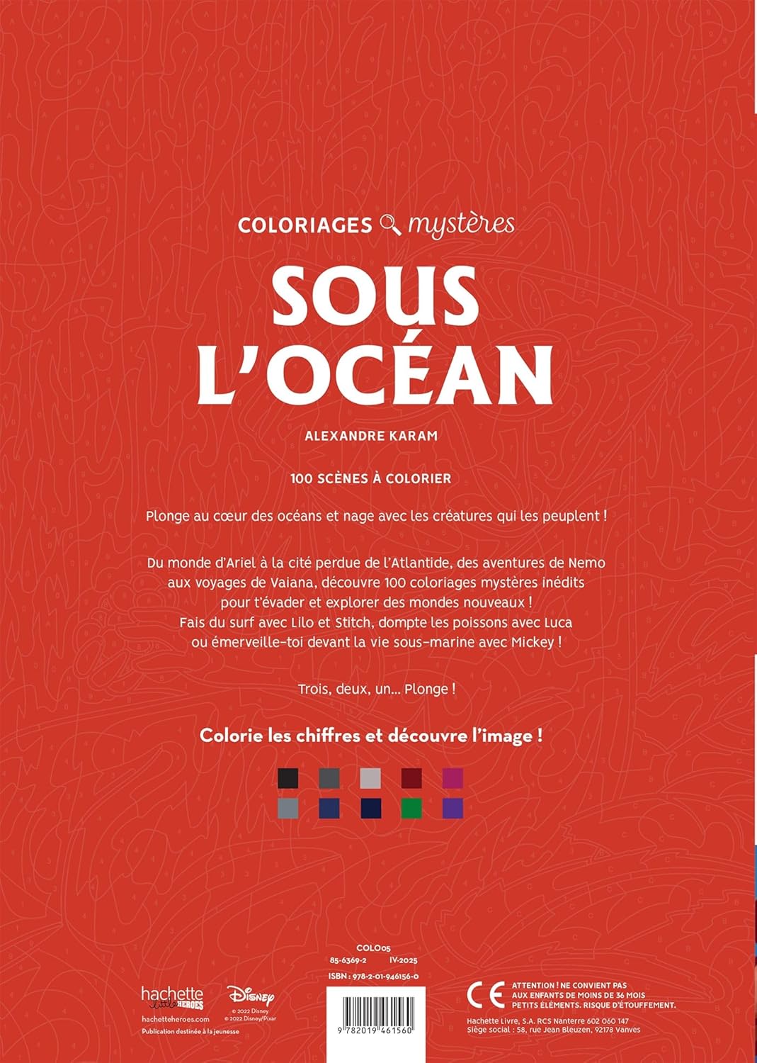 Coloriages mystères Disney - Sous l'océan