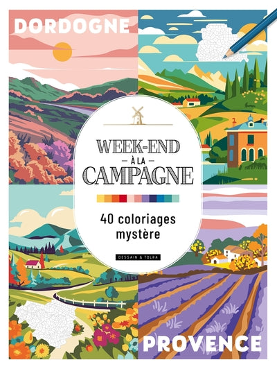 Week-end à la campagne - 40 coloriages mystère