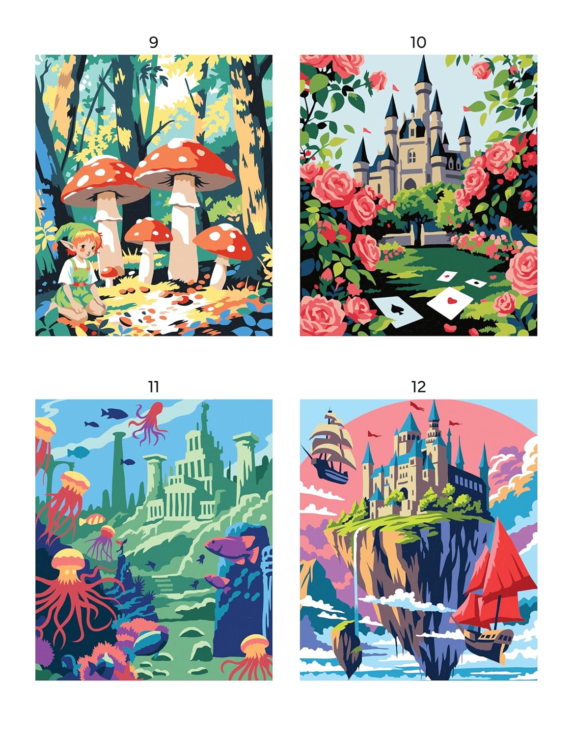Paysages enchantés - 45 coloriages mystères