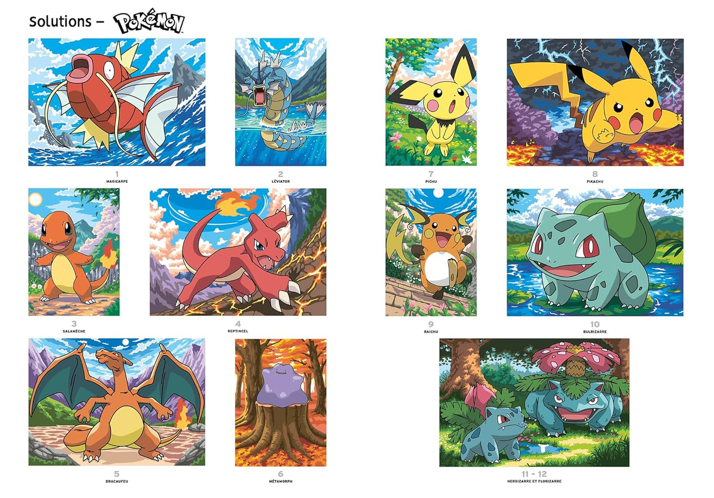Coloriages mystères - Pokémon