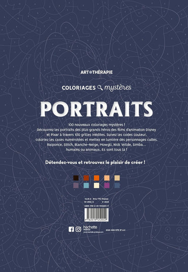 Coloriages mystères Disney - Portraits (trompe l'oeil)