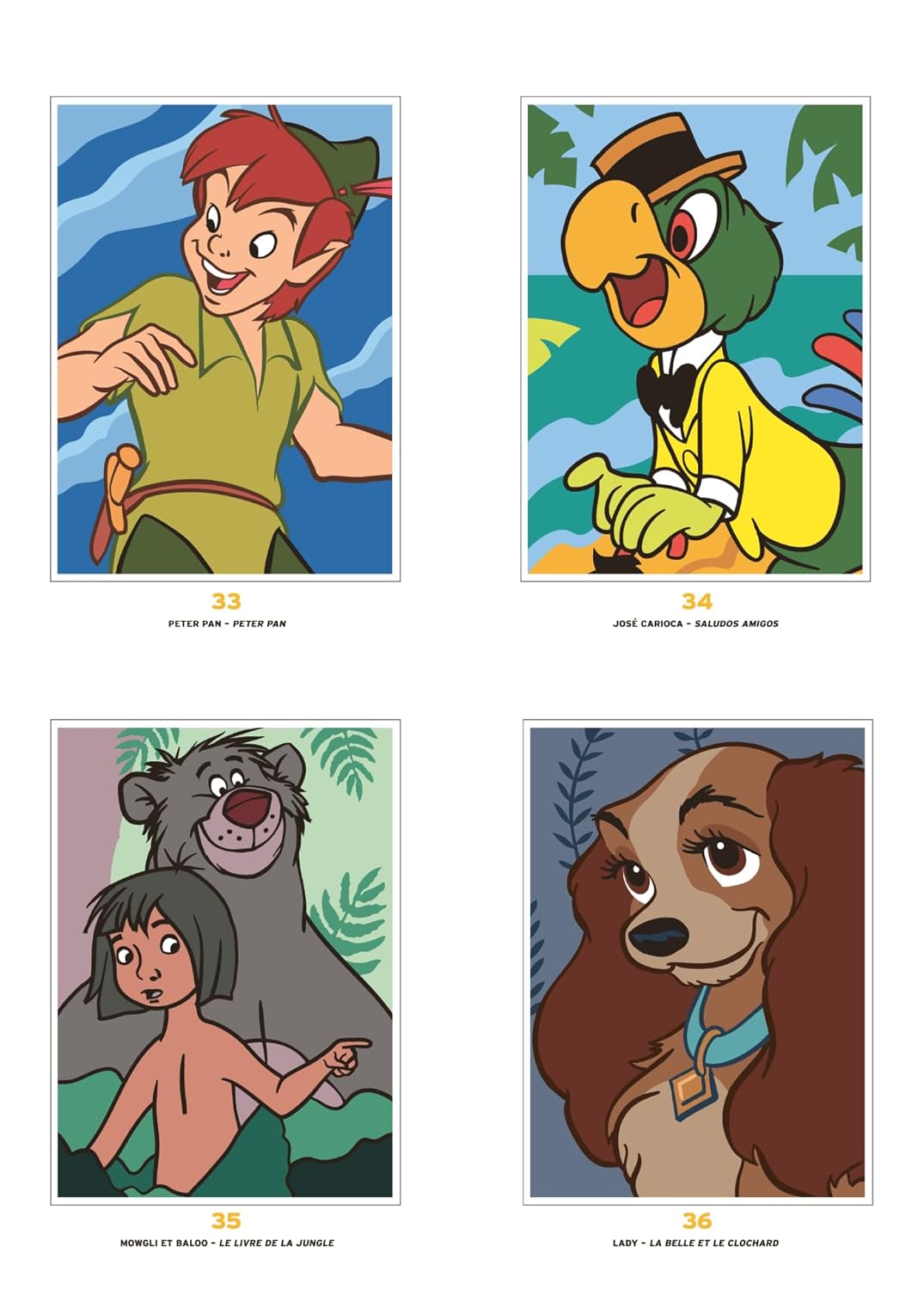 Coloriages mystères Disney - Portraits (trompe l'oeil)