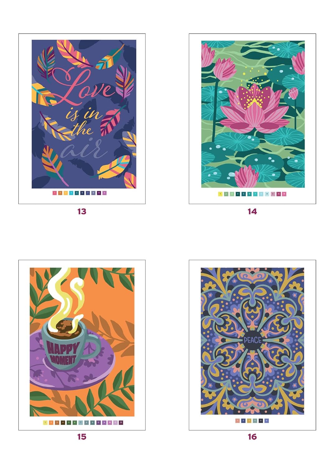 Coloriages mystères - Pensées positives