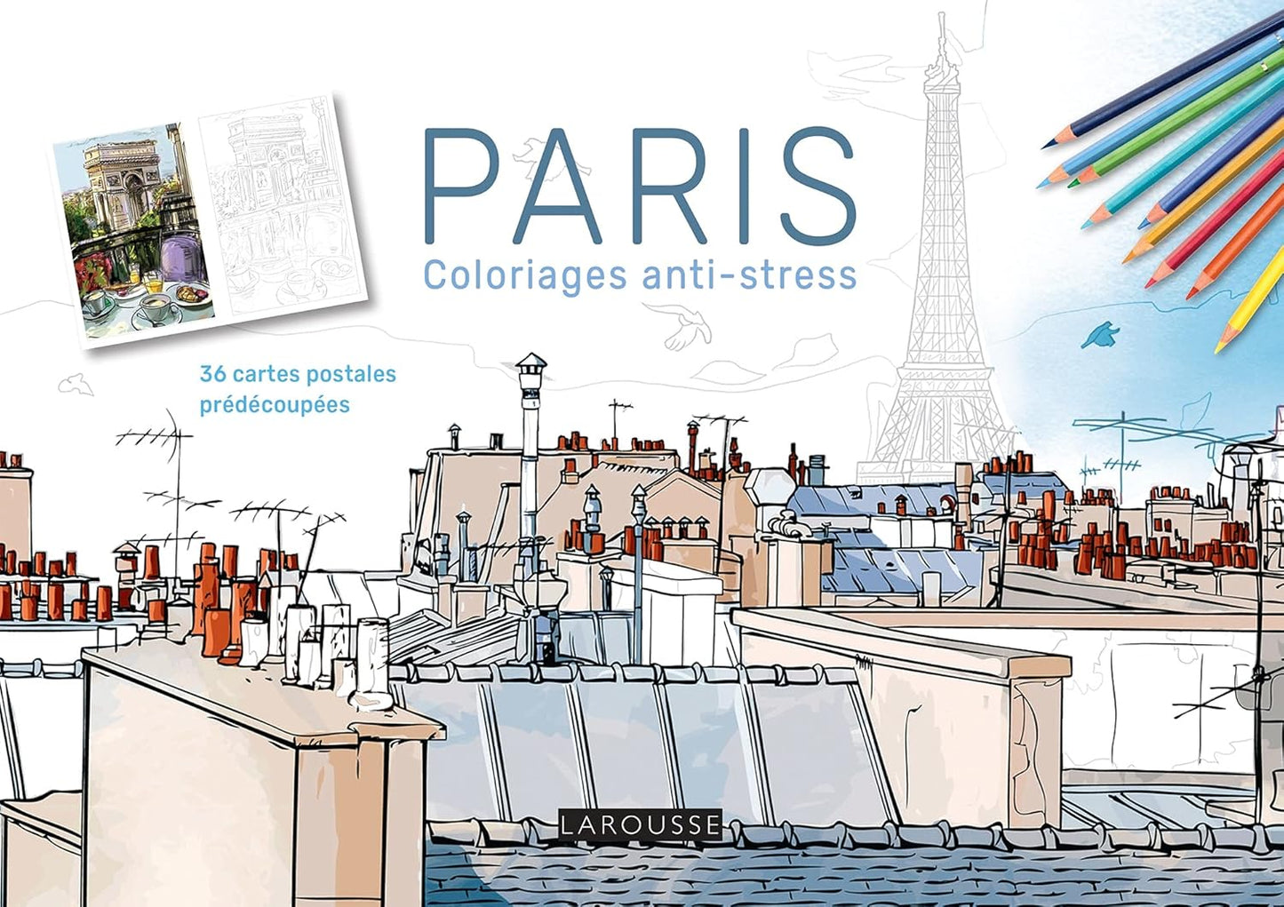 Paris carnet coloriages cartes postales