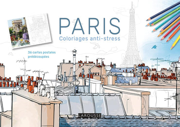 Paris carnet coloriages cartes postales