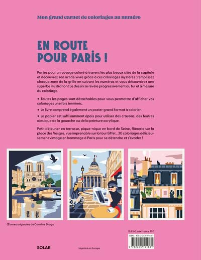Mon grand carnet de coloriages au numéro - Paris
