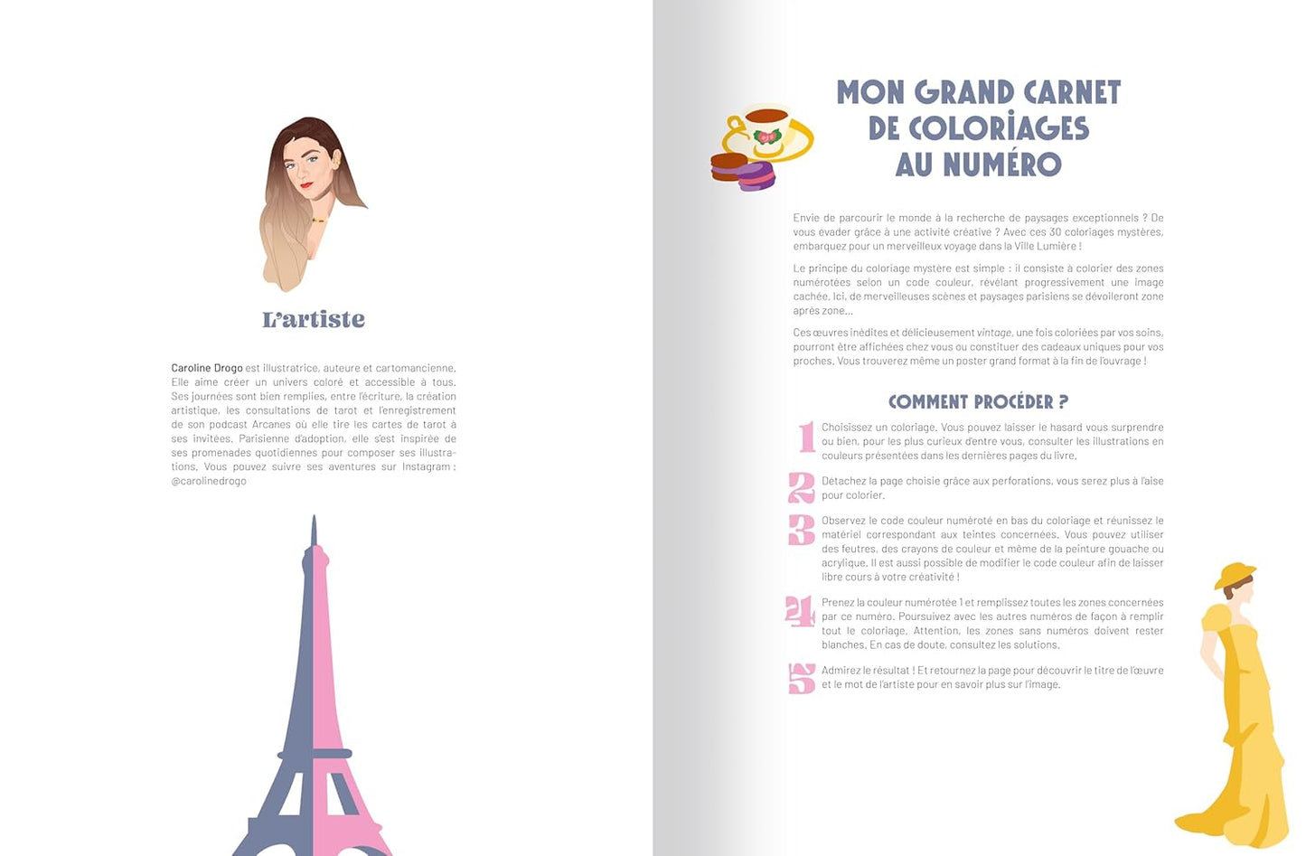 Mon grand carnet de coloriages au numéro - Paris