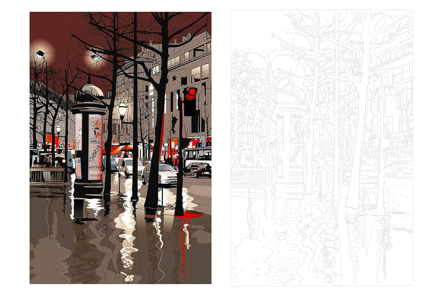 Paris carnet coloriages cartes postales