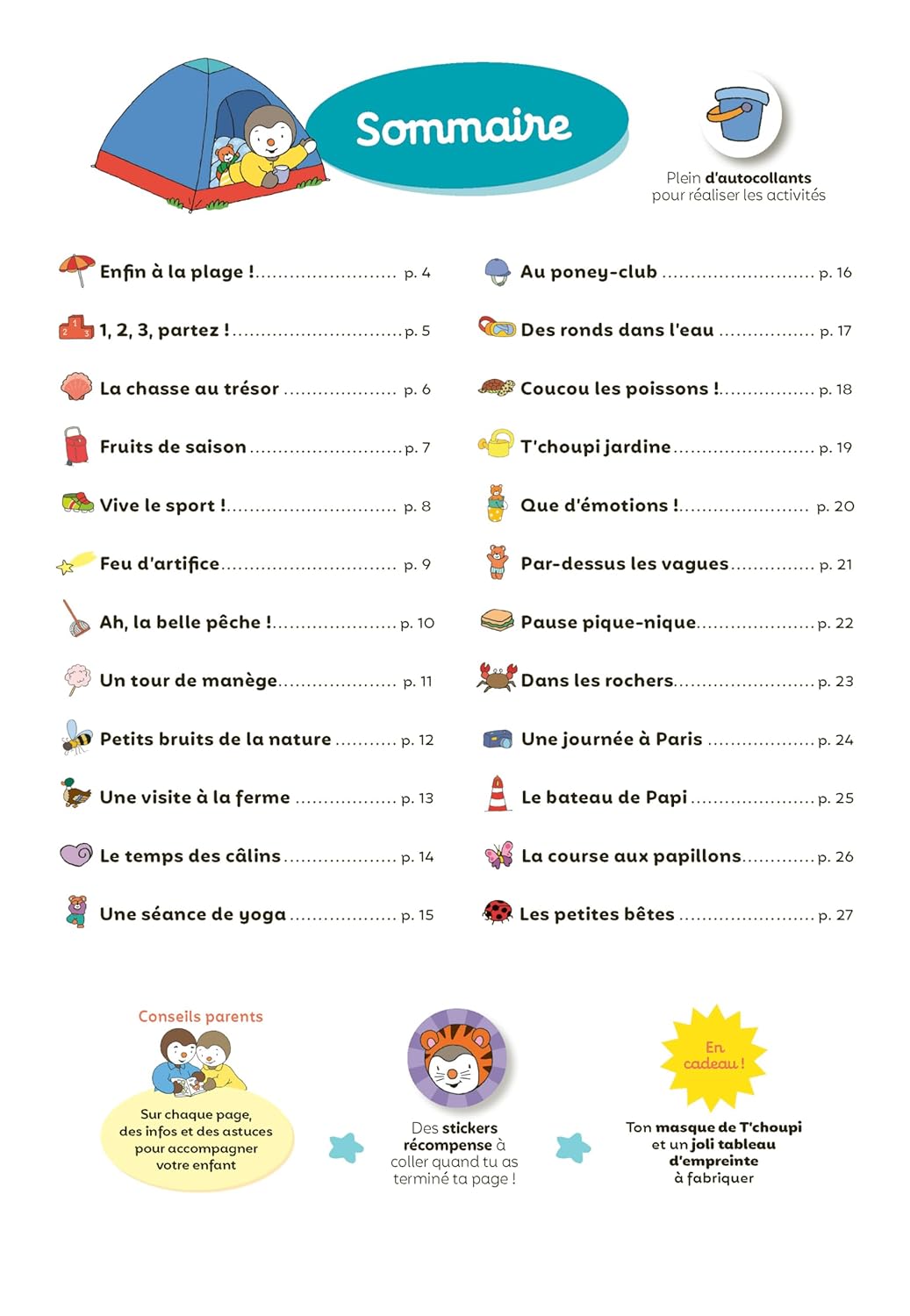 Mon Tchoupi Vacances J'entre en PS 2-3 ans