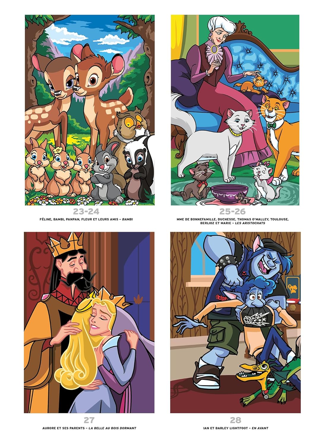 Coloriages mystères Disney - Portraits de famille