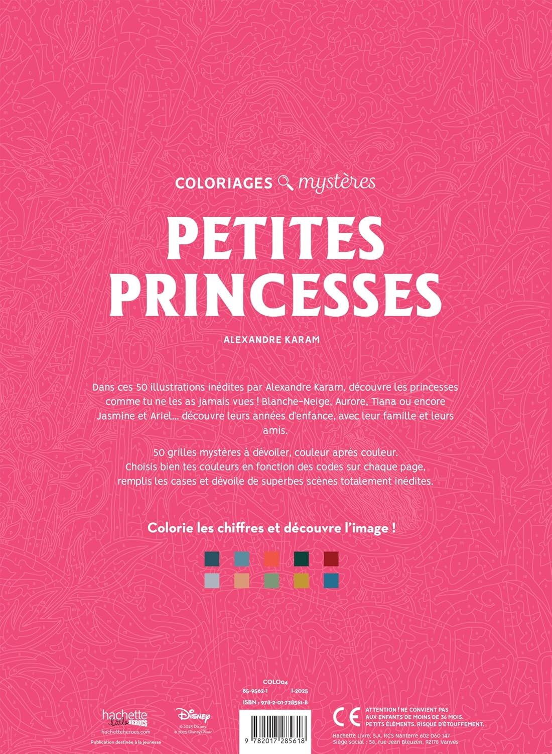 Coloriages mystères Disney - Petites princesses
