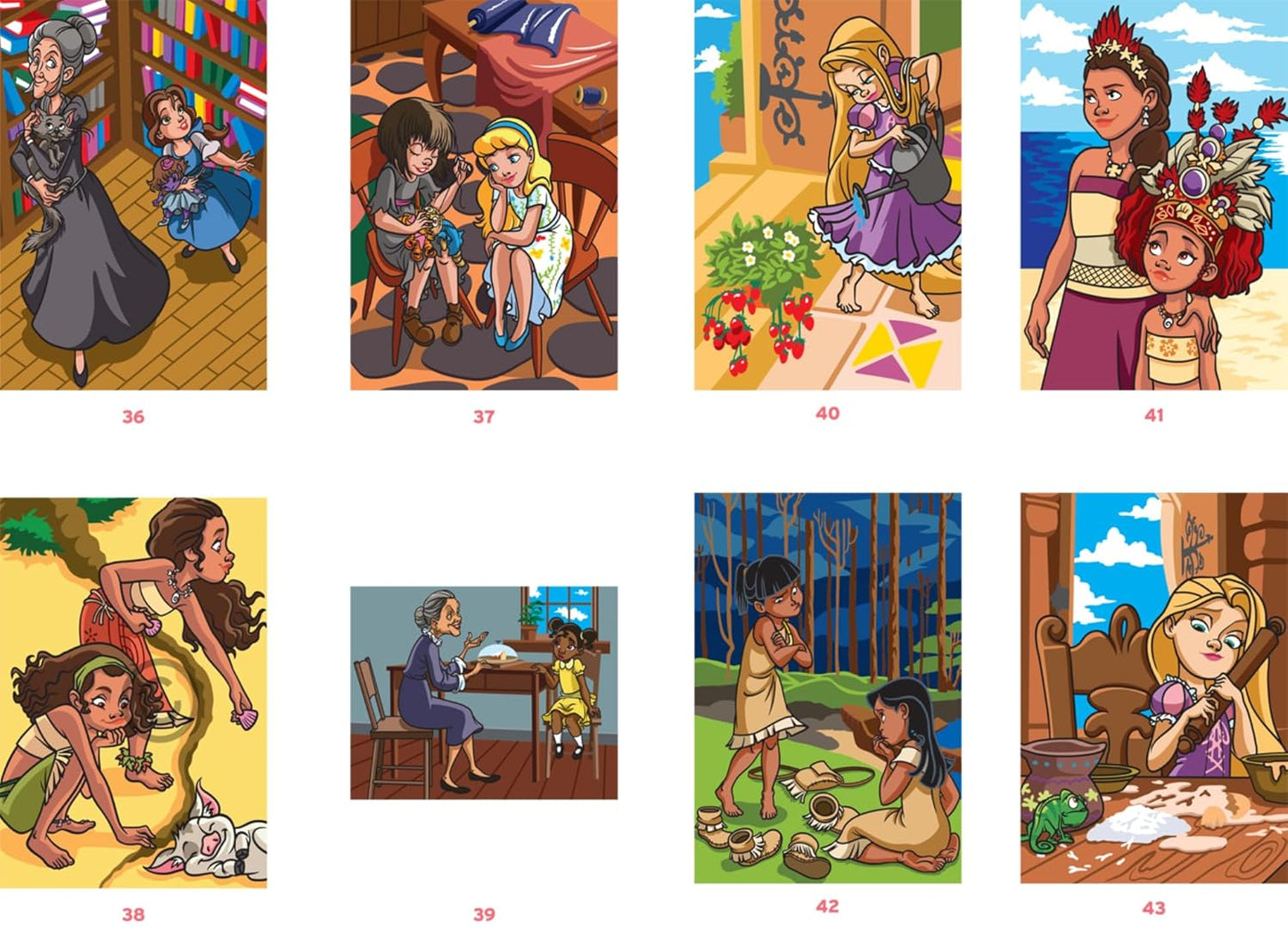 Coloriages mystères Disney - Petites princesses