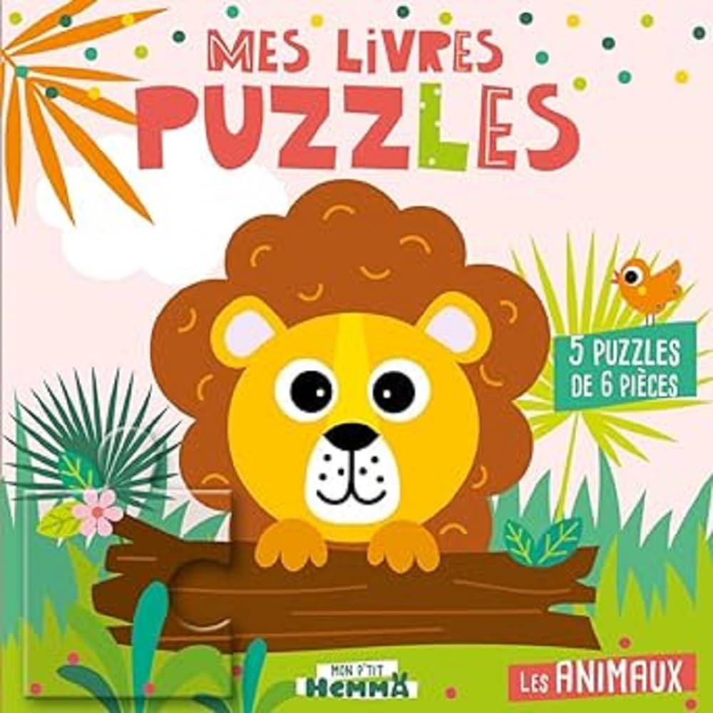 Mon P'tit Hemma - Mes Livres puzzles - Les animaux - 5 puzzles de 6 pièces