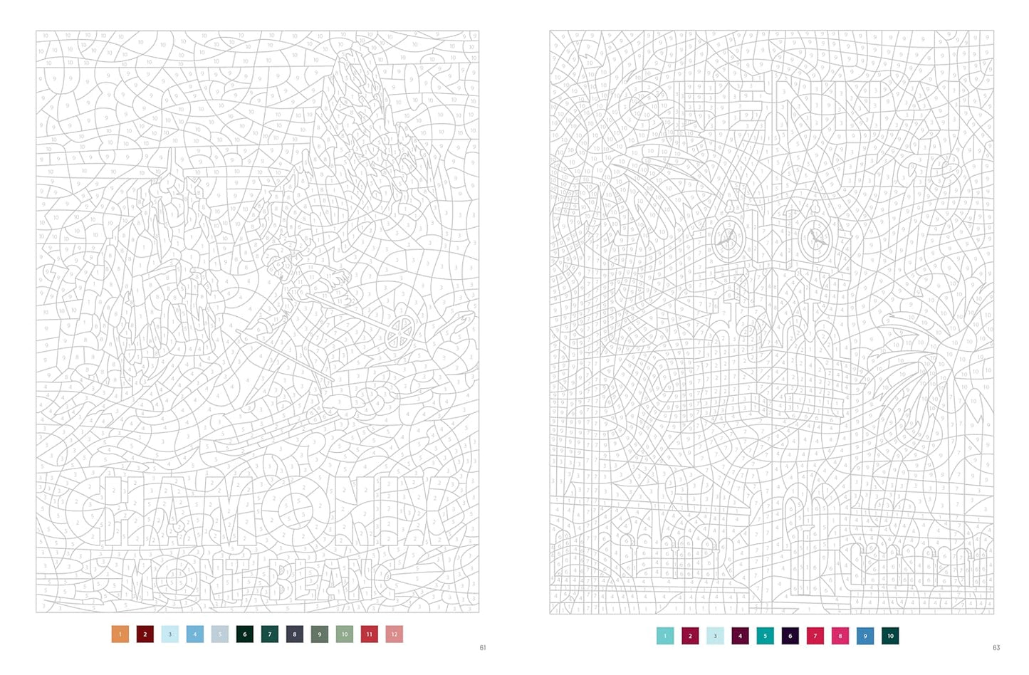 Affiches rétros - 40 coloriages mystère
