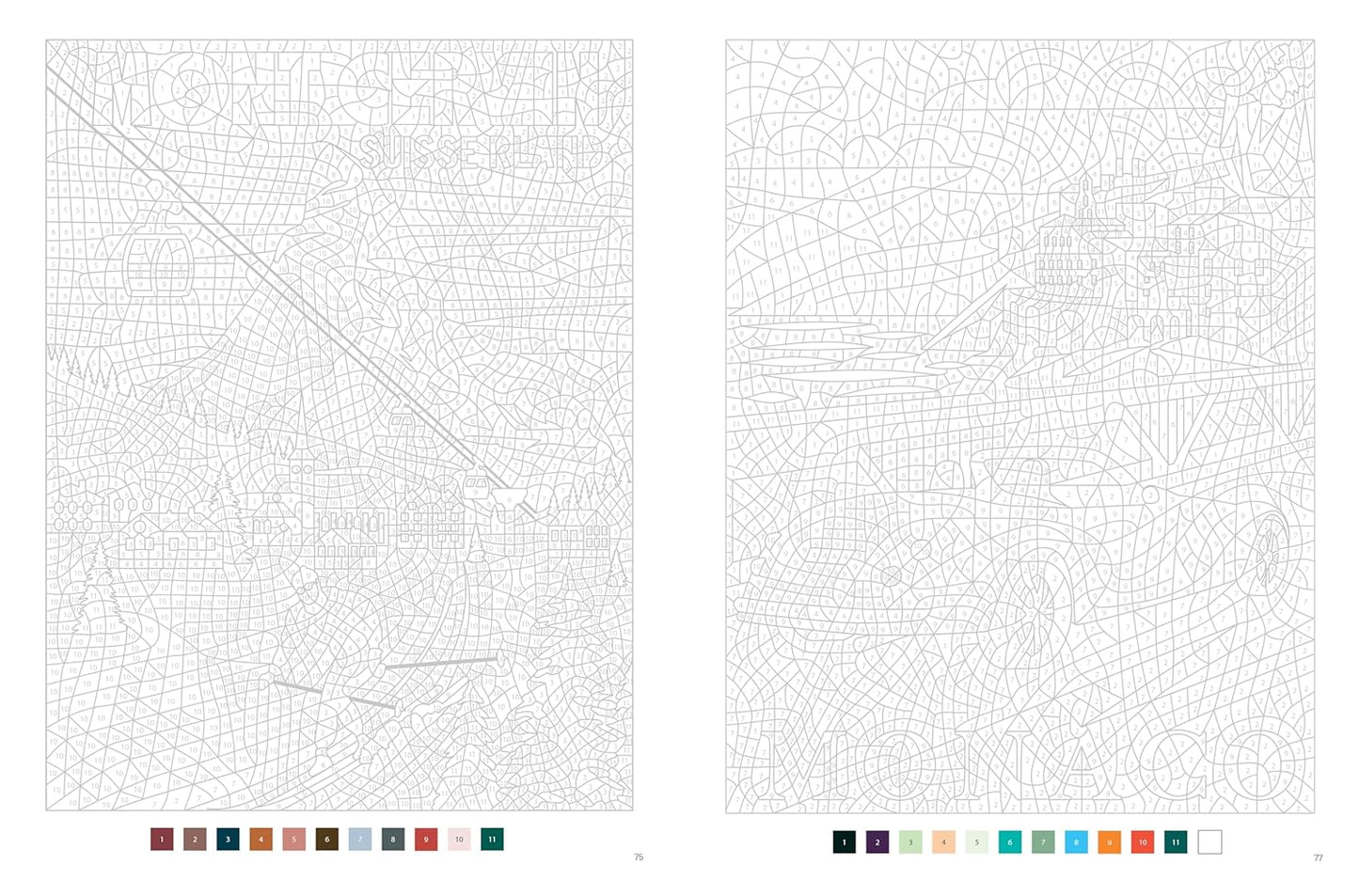Affiches rétros - 40 coloriages mystère