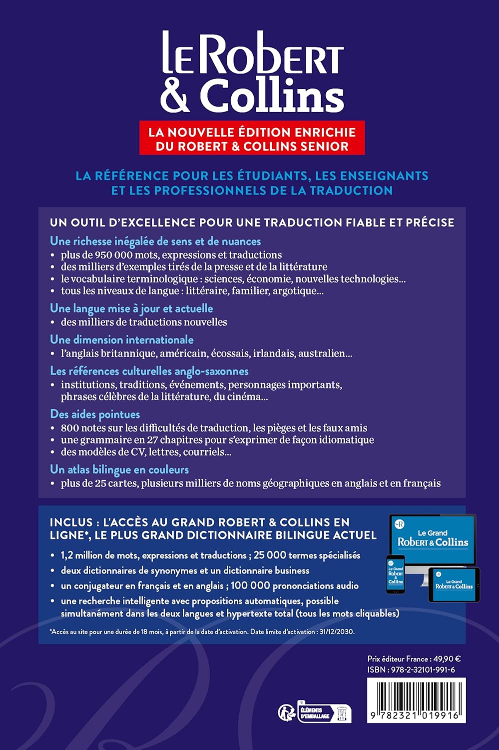 Le Robert & Collins - Grand Dictionnaire - Nouvelle édition enrichie