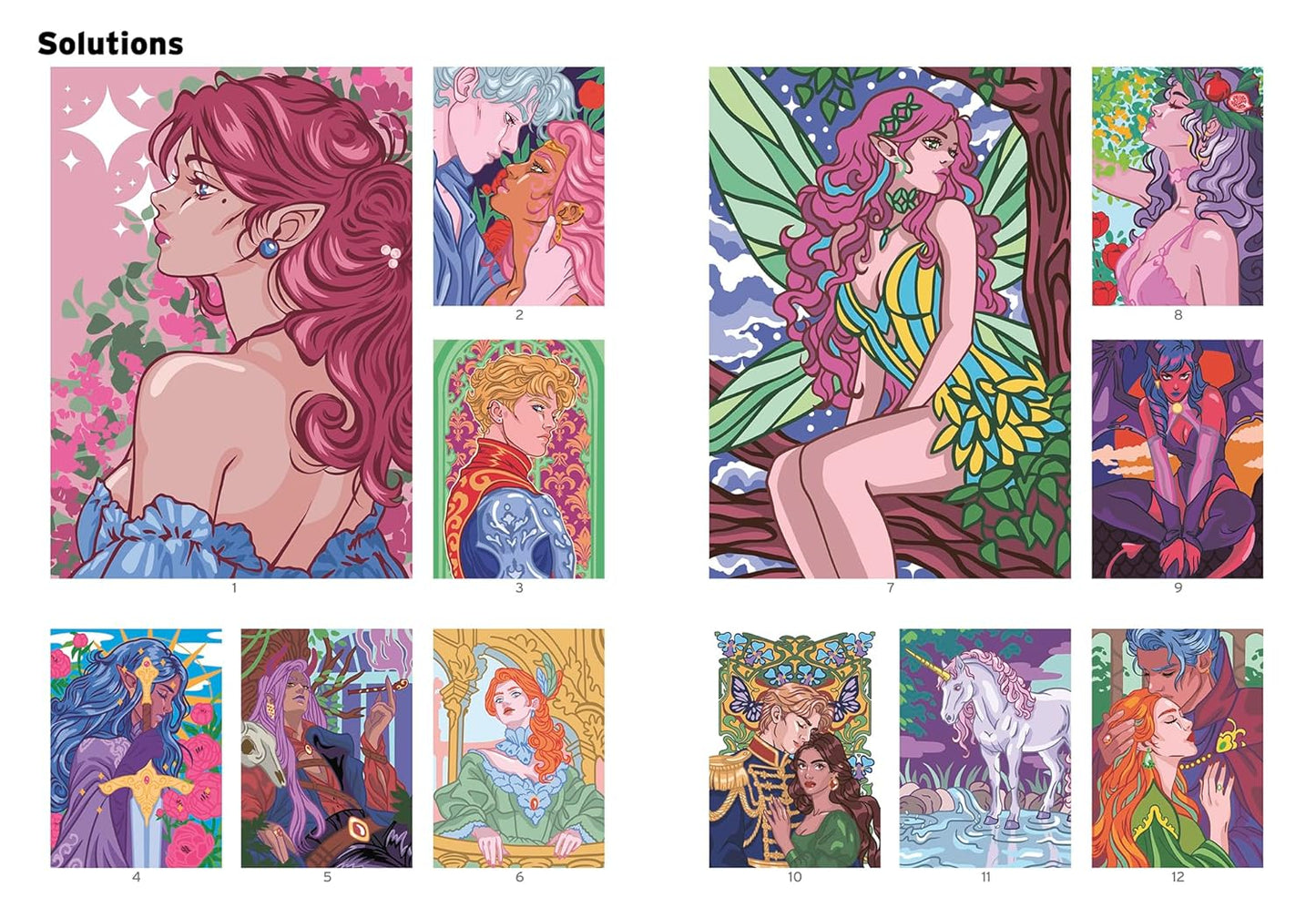 Coloriages mystères - Romantasy