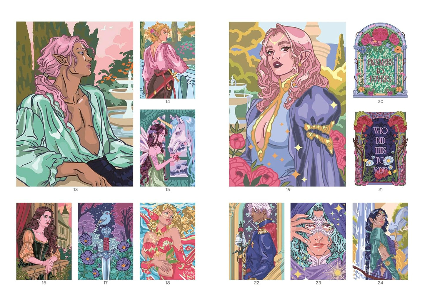 Coloriages mystères - Romantasy
