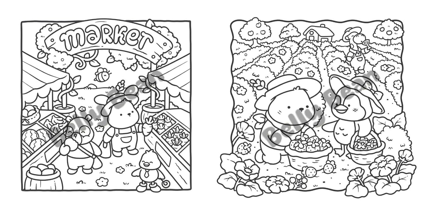 Séjour tout doux à la ferme - Belly Bean - Coloriages mignons et cosy - Cosy colo