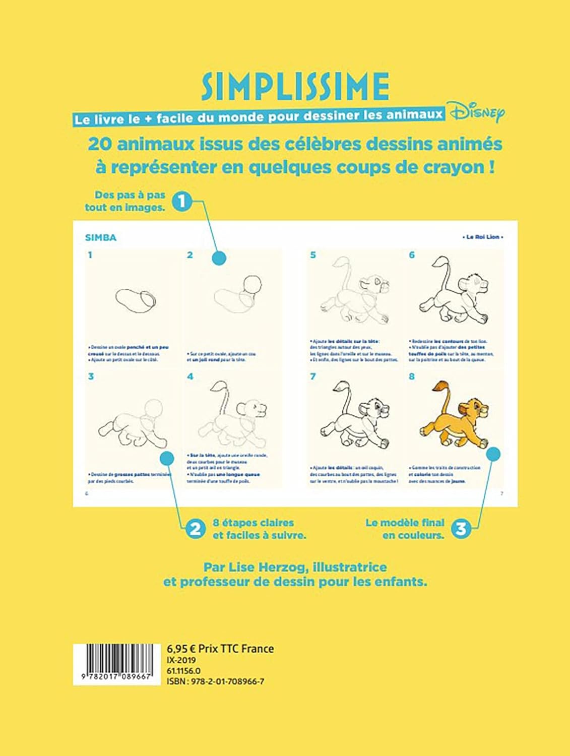 Simplissime  - Le livre pour dessiner les animaux Disney le plus facile du monde