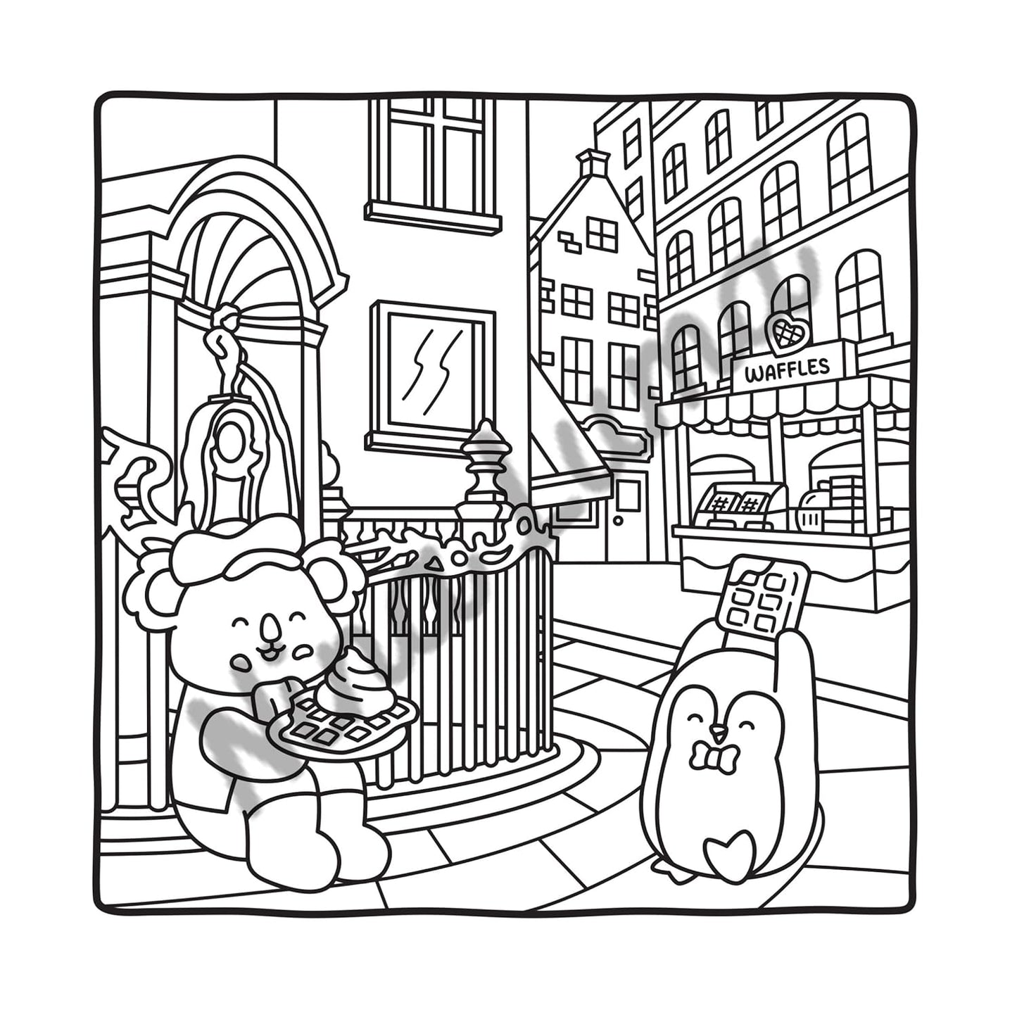 Snuggly Friends - Voyage en Europe - Nina Luma - Coloriages cosy et mignons - Cosy colo