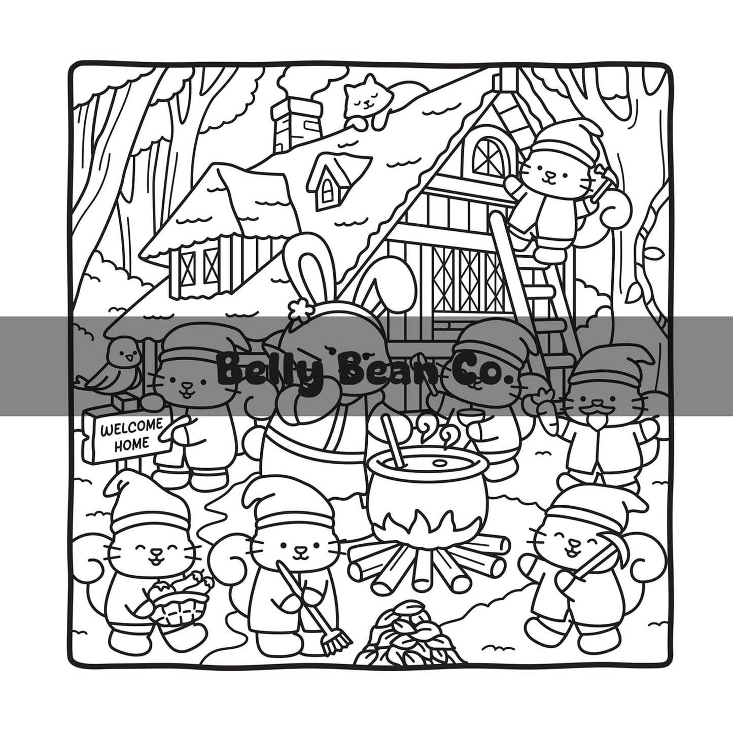 Snuggly Friends - Mes petits contes cosy - Nina Luma - Coloriages féériques et mignons -Cosy colo