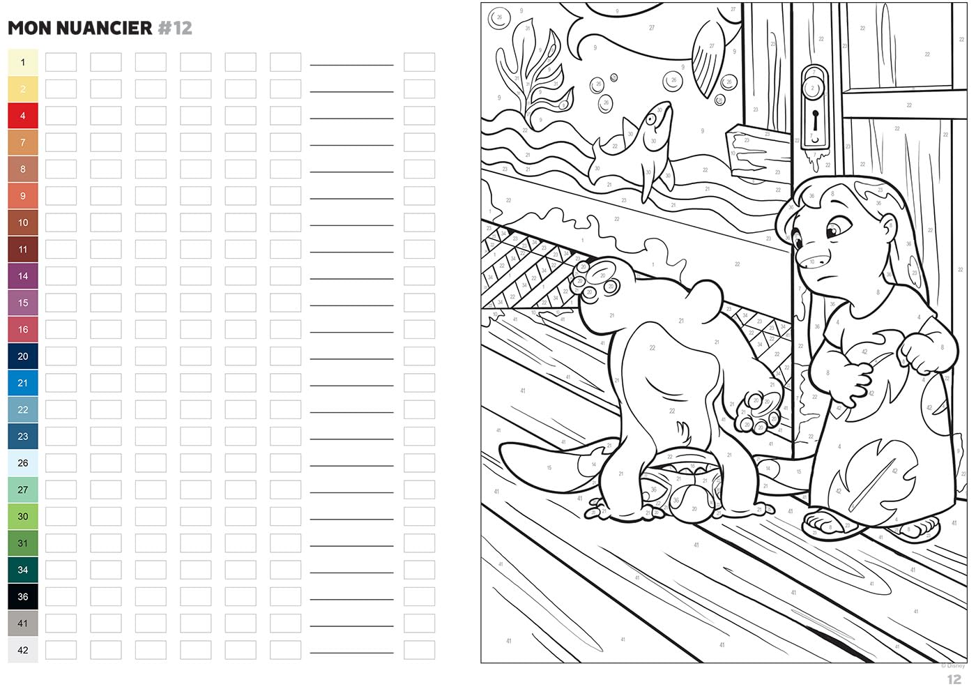 Coloriages au numéro - Stitch