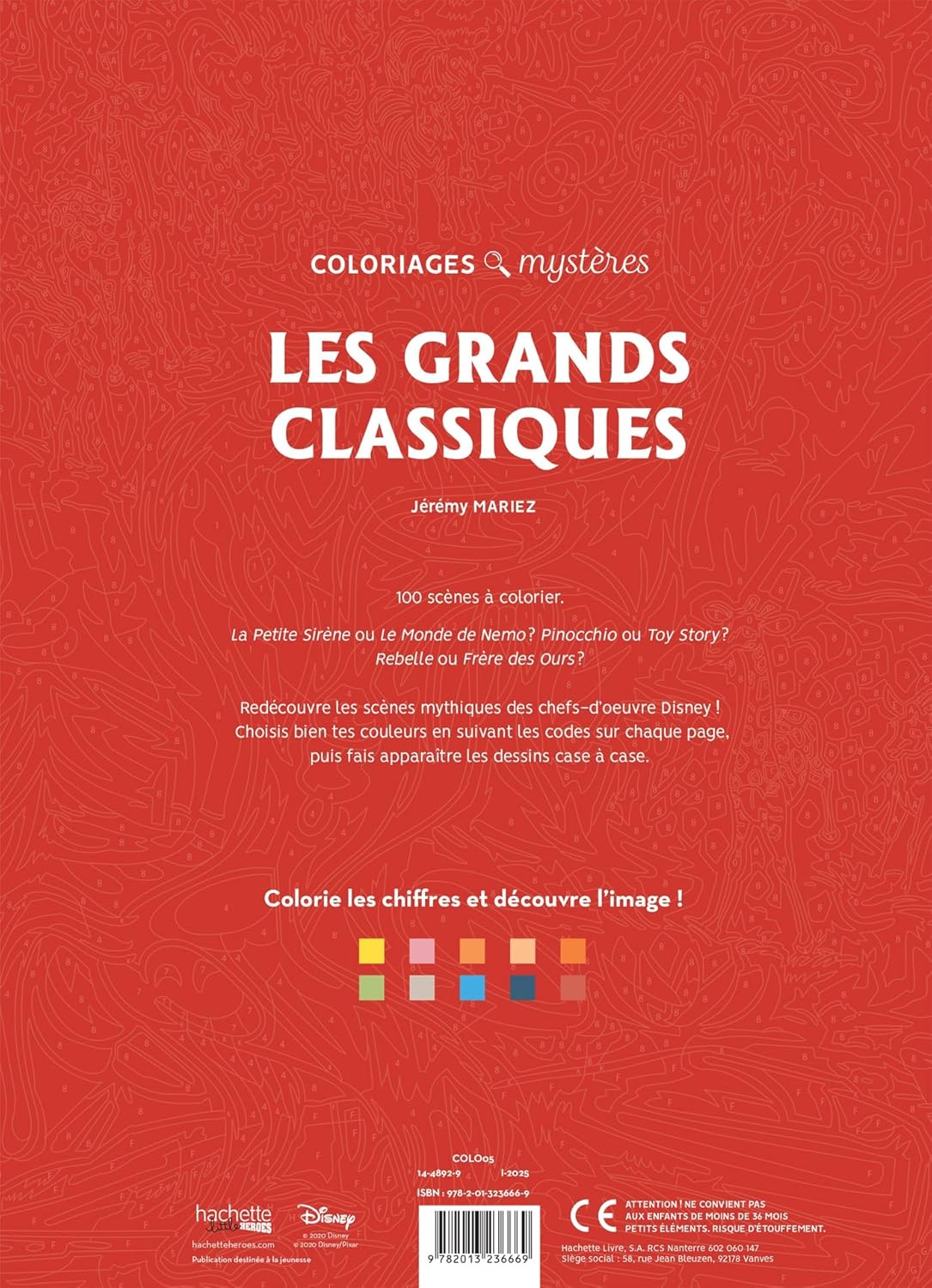 Coloriages mystères Disney - Les Grands classiques