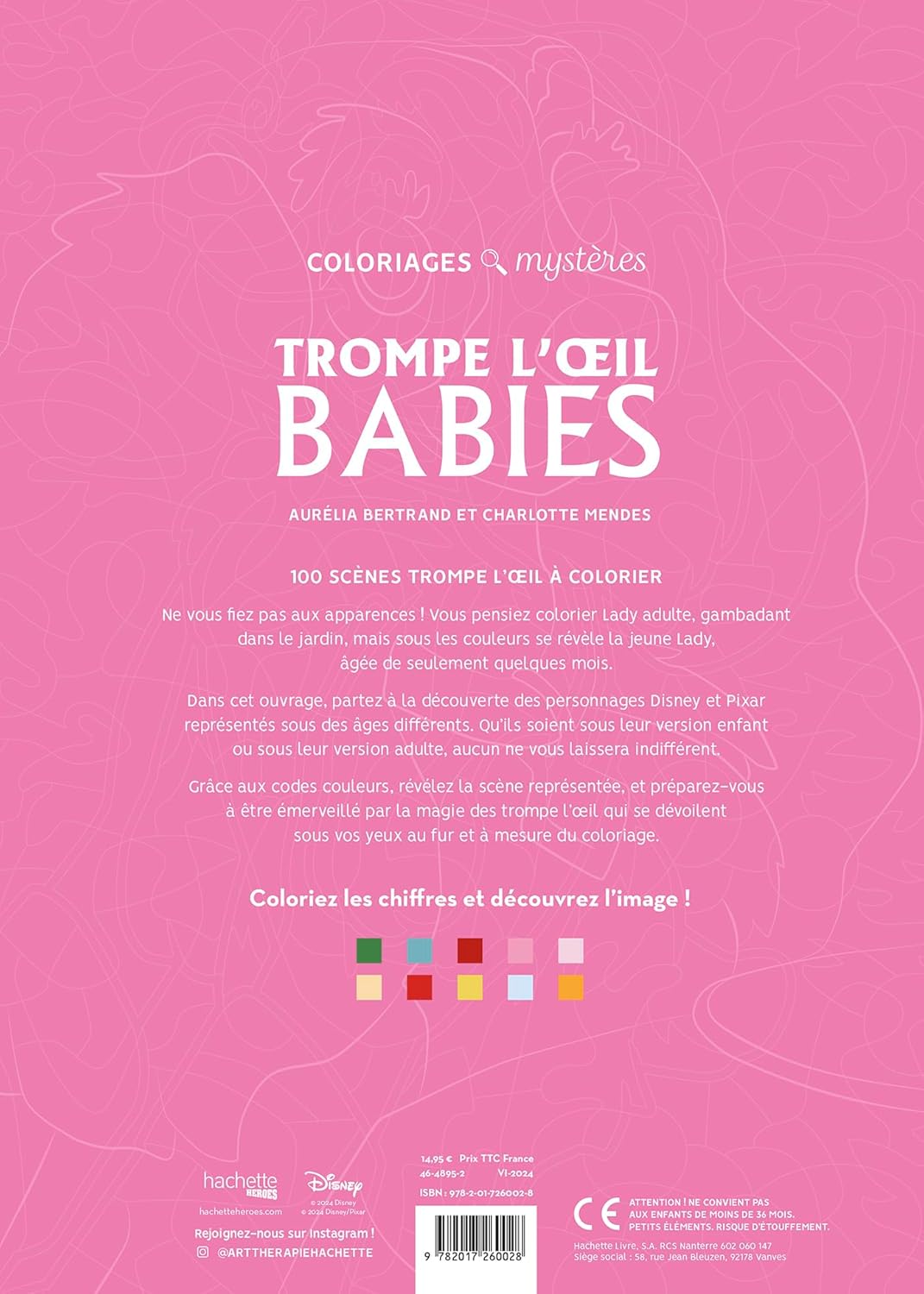 Coloriages mystères Disney - Trompe l'oeil Babies