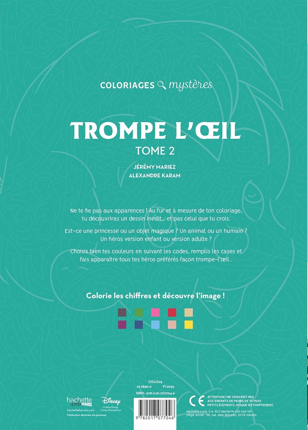 Coloriages mystères Disney - Trompe l'oeil Tome 2