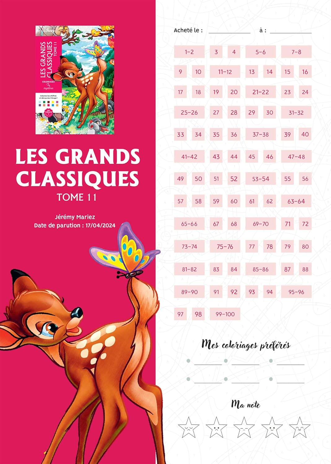 Livre compagnon - Les trackers de coloriages mystères Disney