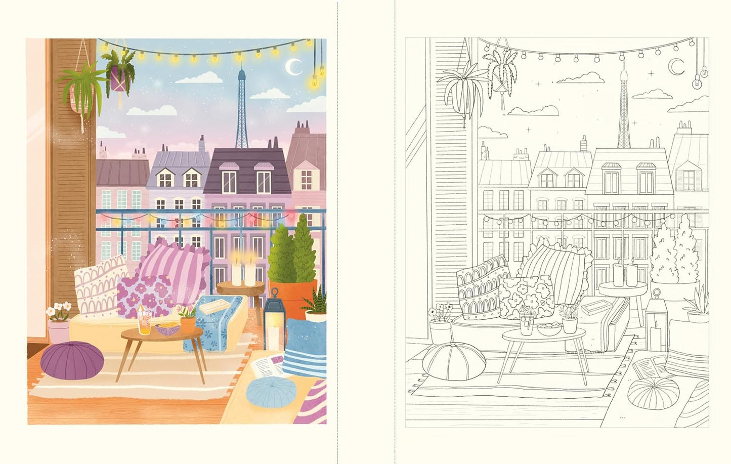 Flâneries urbaines : un beau livre à colorier