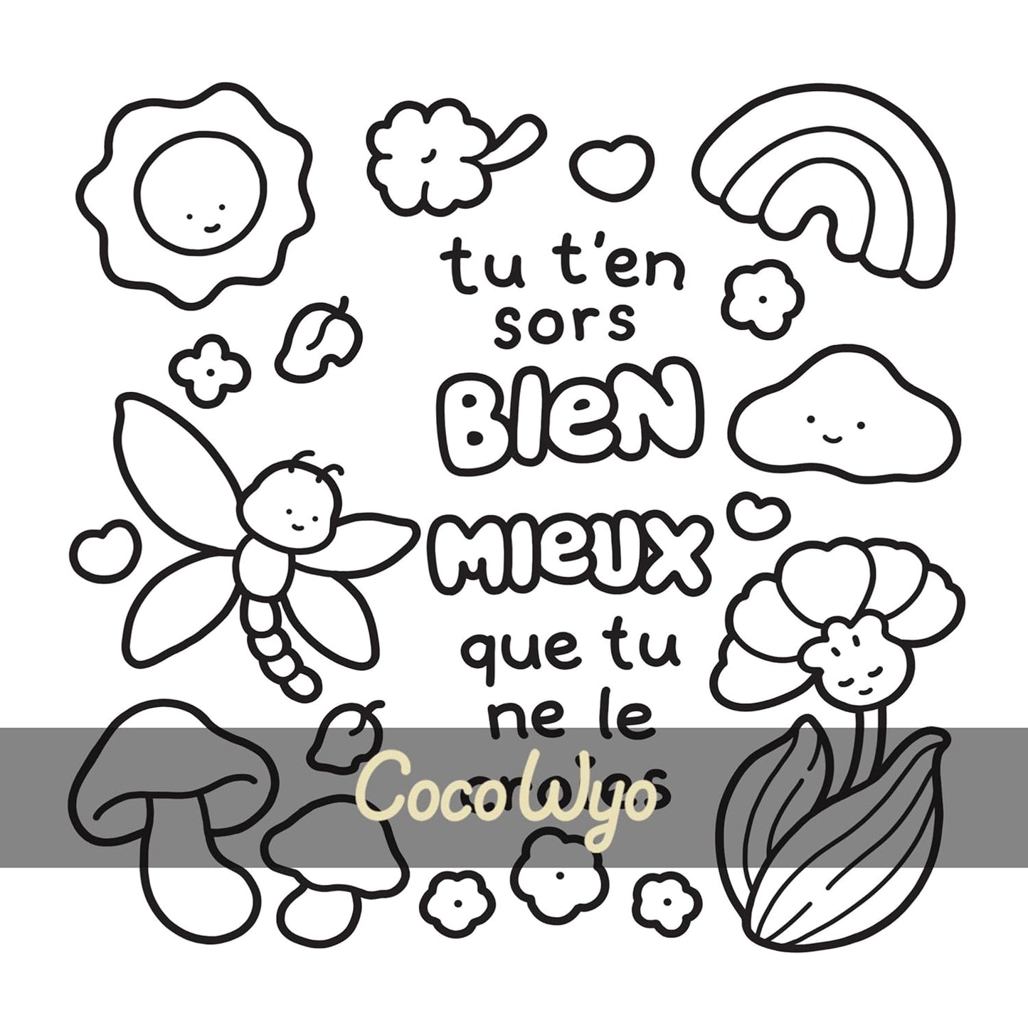 Petits mots cosy - Coco Wyo - Coloriages mignons et cocooning - Cosy colo