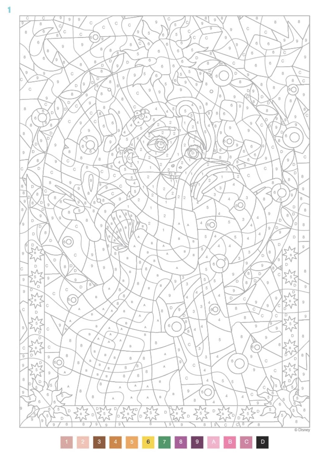 Coloriages mystères Disney - Vitraux