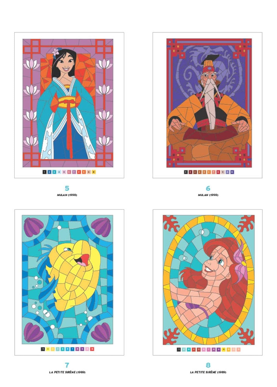 Coloriages mystères Disney - Vitraux