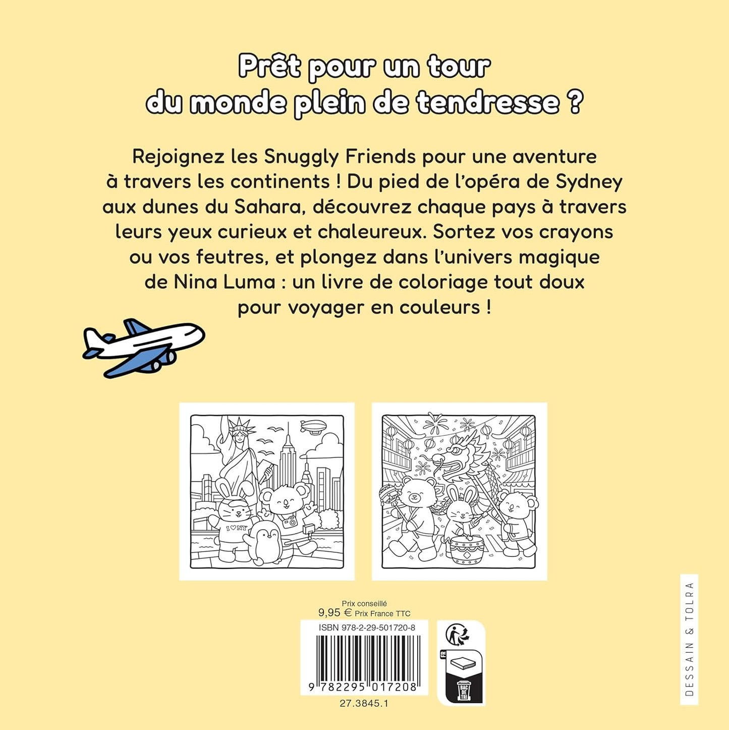 Snuggly friends - Voyage autour du monde - Nina Luma - Coloriages cosy et mignons - Cosy colo