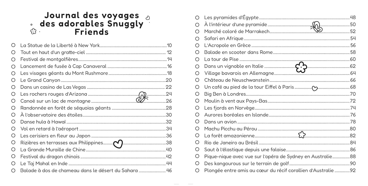 Snuggly friends - Voyage autour du monde - Nina Luma - Coloriages cosy et mignons - Cosy colo