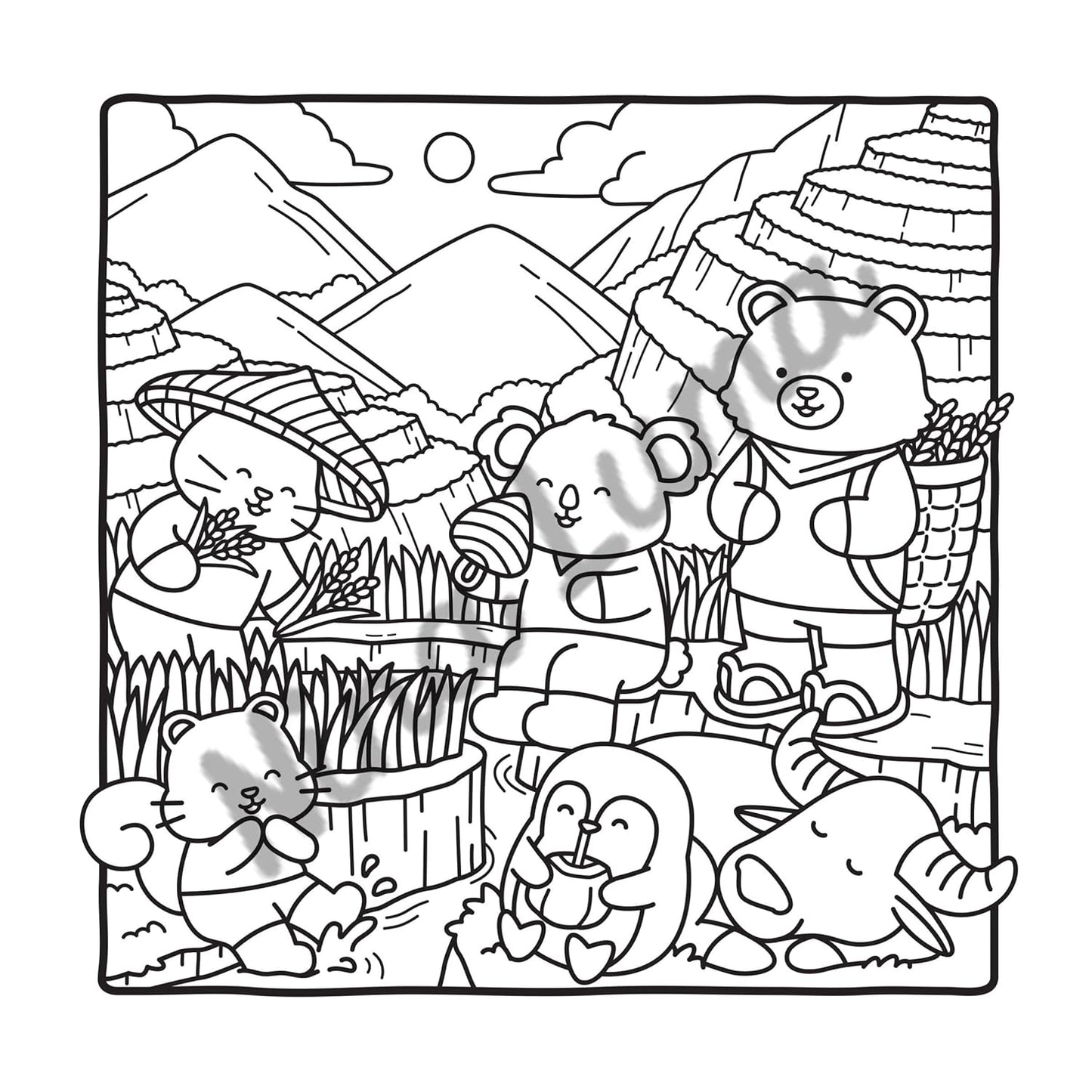 Snuggly friends - Voyage autour du monde - Nina Luma - Coloriages cosy et mignons - Cosy colo