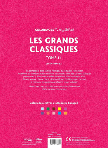 Coloriages mystères Disney - Les Grands classiques Tome 11
