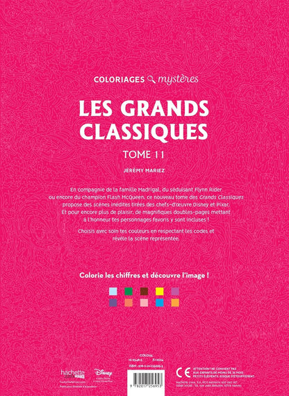 Coloriages mystères Disney - Les Grands classiques Tome 11