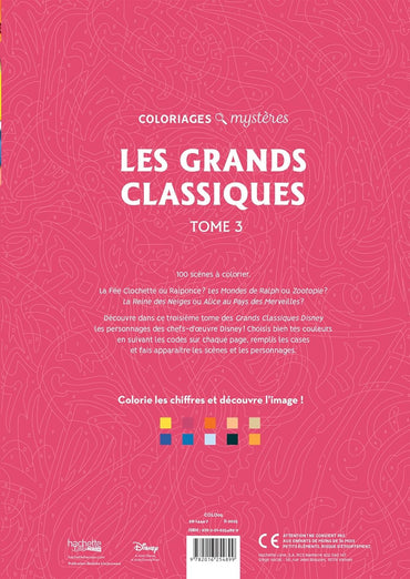 Coloriages mystères Disney - Les Grands classiques Tome 3