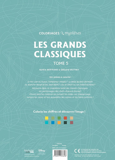 Coloriages mystères Disney - Les Grands classiques Tome 5