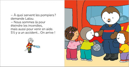Tchoupi visite la caserne des pompiers