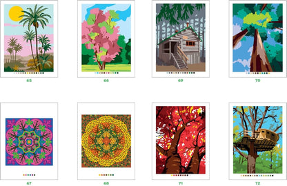 Coloriages mystères - Arbres du monde