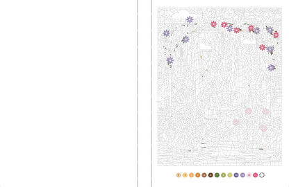 Les petits bonheurs de la vie - coloriage mystère luxe