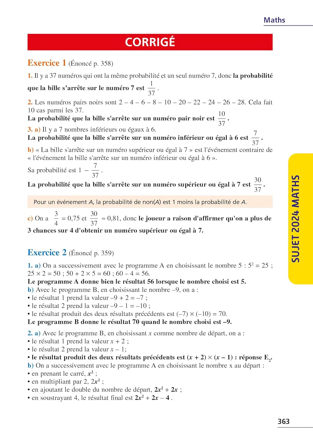 Annales BREVET 2025 - Tout-en-un 3e (Toutes les matières) - sujets et corrigés