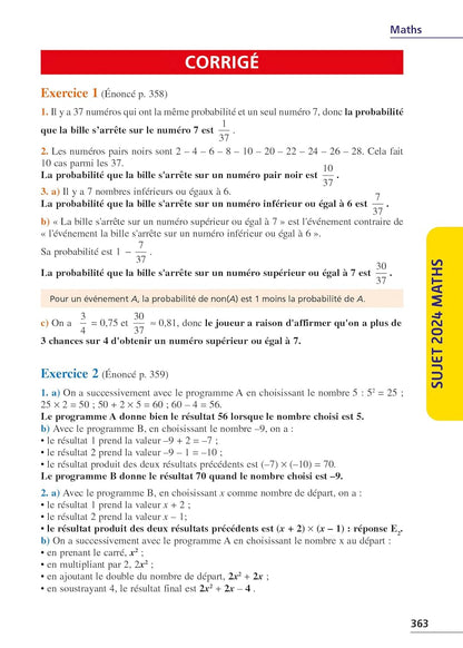 Annales BREVET 2025 - Tout-en-un 3e (Toutes les matières) - sujets et corrigés