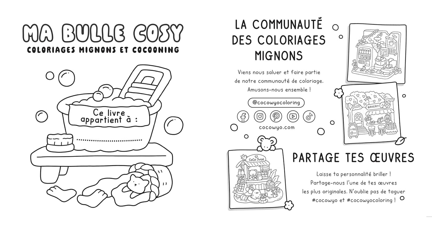 Ma bulle cosy - Coco wyo - Livre de coloriage - Cosy colo
