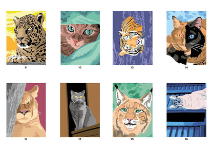Coloriages mystères - Chats et félins