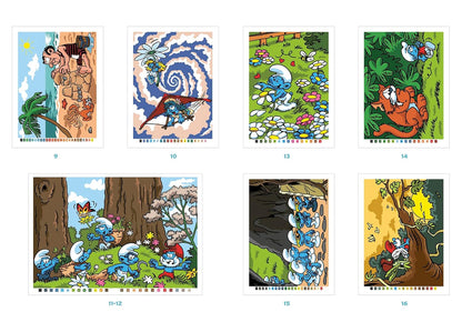 Coloriages mystères - Schtroumpfs